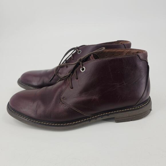 Clarks Unstructured Unelott Mid ankle leather chukka boots dark brown Men\'s 9 main image 4